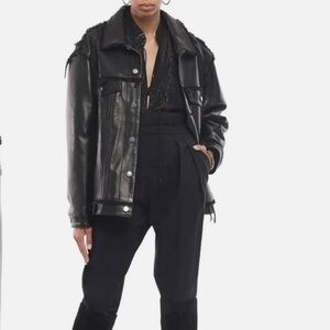 IRO Lamb Leather Fringe Jacket